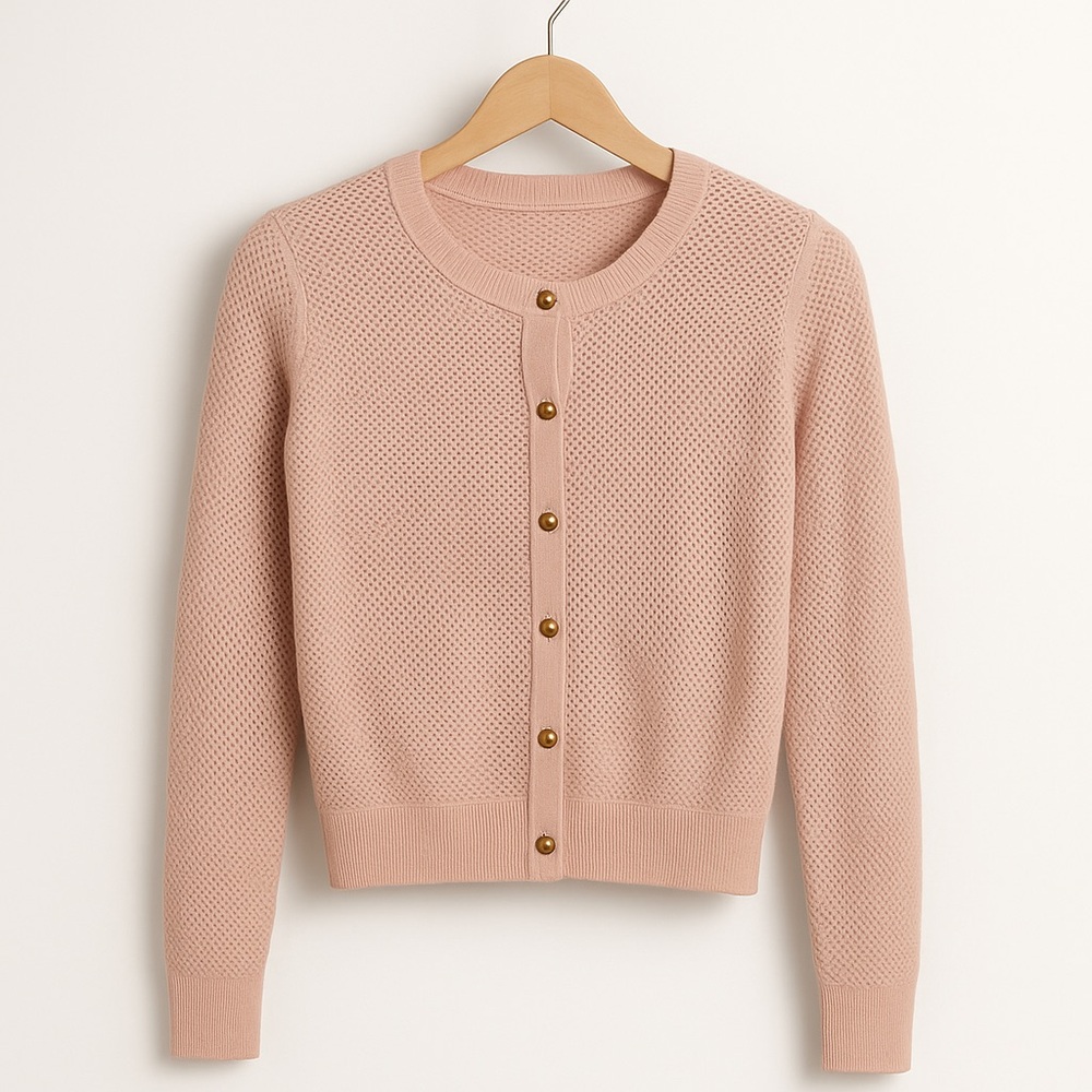 Vanessa Bruno | Blush Button-Up Cardigan